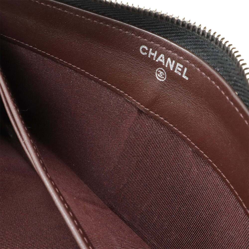 CHANEL Black Caviar Leather Logo Wallet - Picture 6 of 10